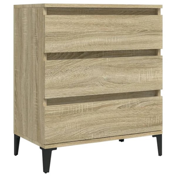 vidaXL Byrå sonoma-ek 60x35x70 cm konstruerat trä Brun