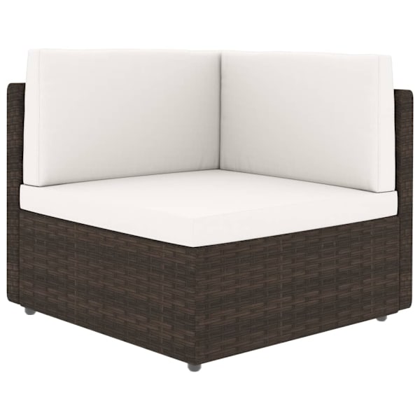 vidaXL Modulsoffa 2-sits konstrotting brun Brun