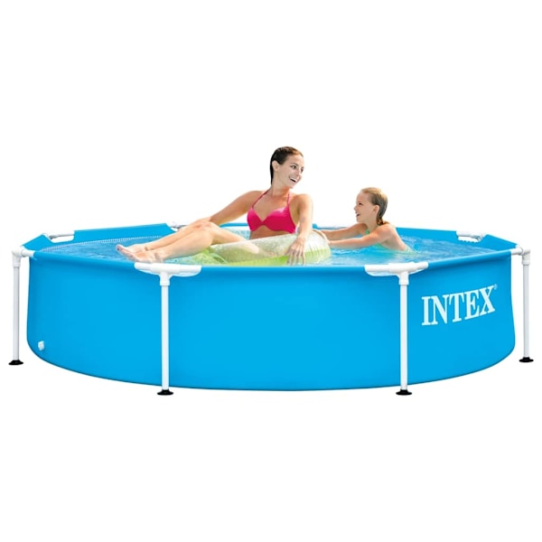 INTEX Pool Metal Frame 244x51 cm Blå
