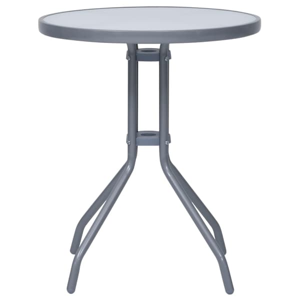 vidaXL Caféset 3 delar aluminium och textilen silver Silver