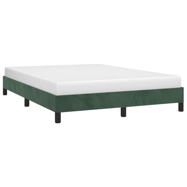 vidaXL Sängram mörkgrön 140x190 cm sammet Grön