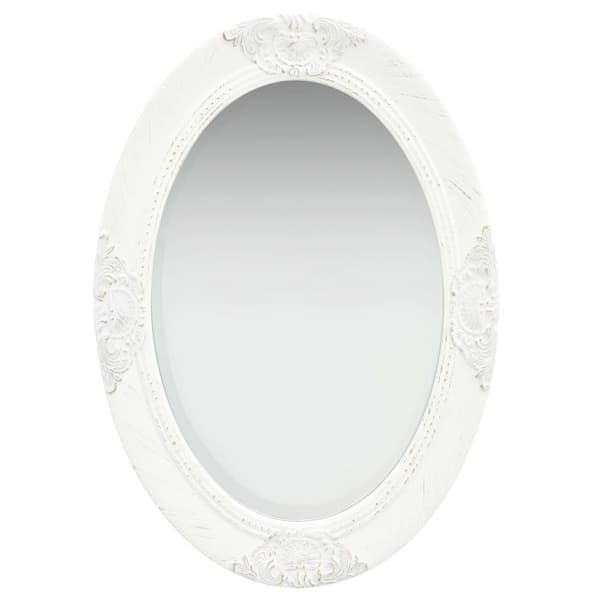 vidaXL Väggspegel barockstil 50x70 cm vit Vit