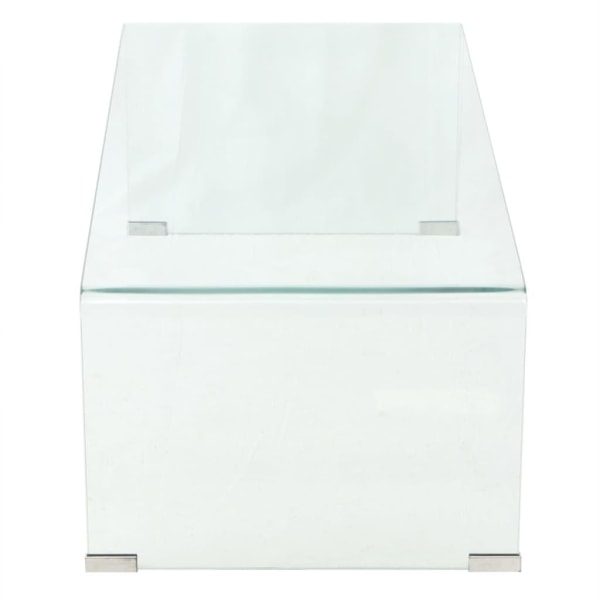 vidaXL Soffbord i härdat glas 98x45x30 cm Transparent