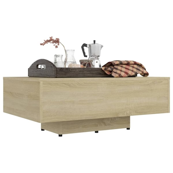 vidaXL Soffbord sonoma-ek 85x55x31 cm konstruerat trä Brun