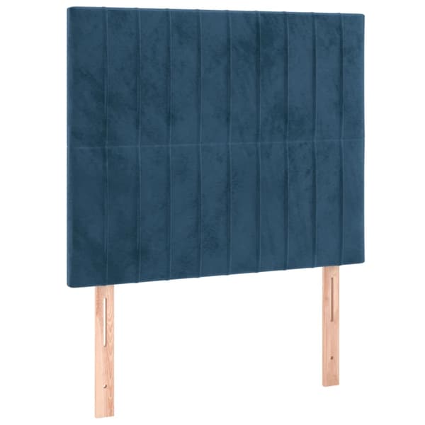 vidaXL Ramsäng med madrass mörkblå 80x200 cm sammet Blå
