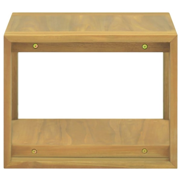 vidaXL Väggmonterat badrumsskåp 45x45x35 cm massiv teak Brun