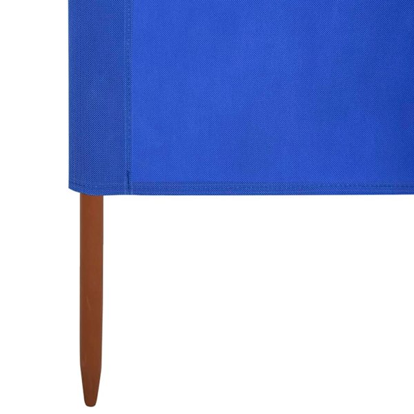 vidaXL Vindskydd 9 paneler tyg 1200x80 cm azurblå Blå