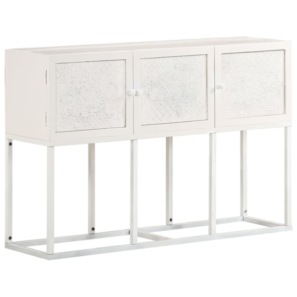vidaXL Skänk 115x30x76 cm massivt mangoträ Vit
