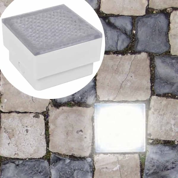 vidaXL 2 Markbelysning LED 100 x 68 cm Vit