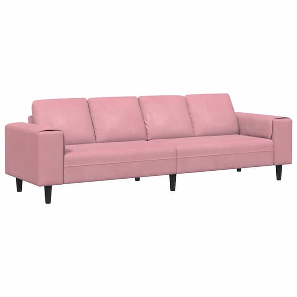 vidaXL Vardagsrumsoffa Rosa 250 x 77 x 76 cm Rosa