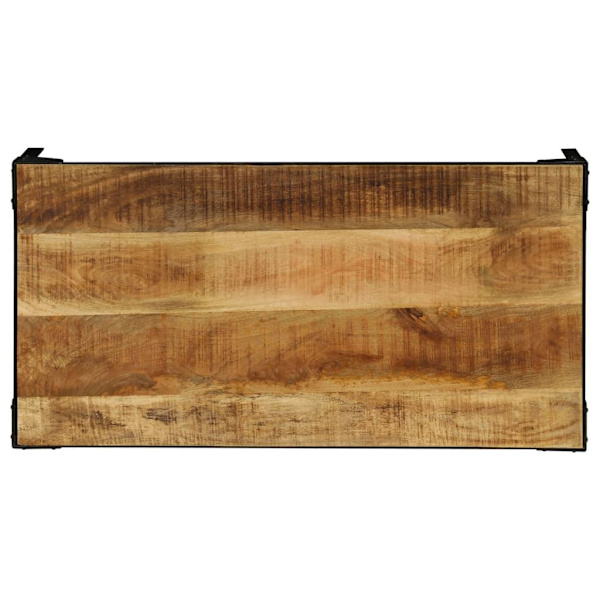 vidaXL Soffbord massivt grovt mangoträ och stål 110 cm Brun