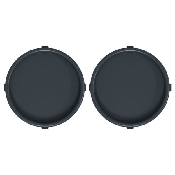 vidaXL Blomvagnar med hjul 2 st grå diameter 34 cm 35 kg Grå