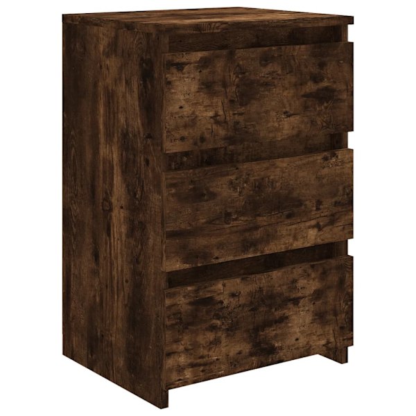 vidaXL Sängbord 2 st rökfärgad ek 40x35x62,5 cm konstruerat trä Brun