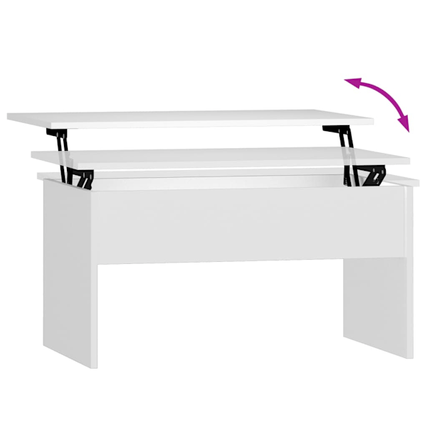vidaXL Soffbord vit 80x50,5x41,5 cm konstruerat trä Vit
