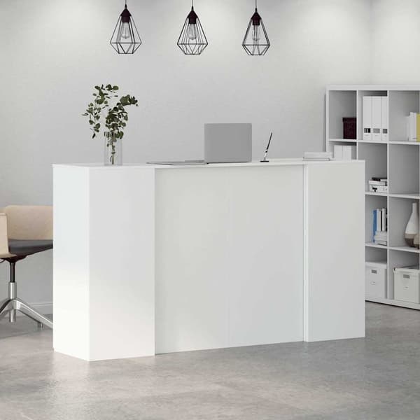 vidaXL Receptionsdisk vit 180x50x103,5 cm konstruerat trä Vit