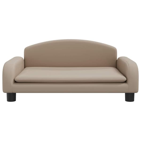 vidaXL Hundbädd cappuccino 70x45x30 cm konstläder Brun