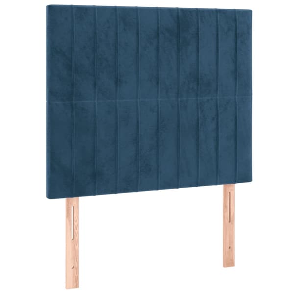 vidaXL Ramsäng med madrass mörkblå 90x200 cm sammet Blå