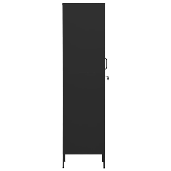 vidaXL Förvaringsskåp svart 35x46x180 cm stål Svart
