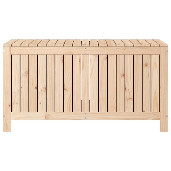 vidaXL Förvaringslåda 121x55x64 cm massiv furu Brun