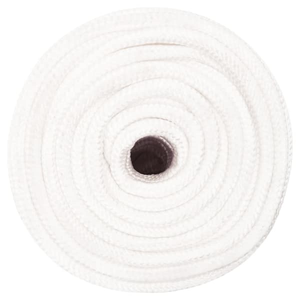 vidaXL Båtlina helvit 12 mm 100 m polypropylen Vit