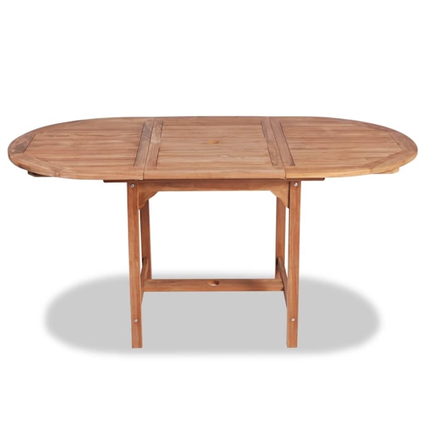 vidaXL Trädgårdsbord utdragbart (110-160)x80x75cm massiv teak Brun