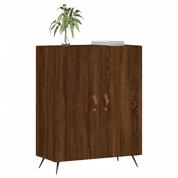 vidaXL Skänk brun ek 69,5x34x90 cm konstruerat trä Brun