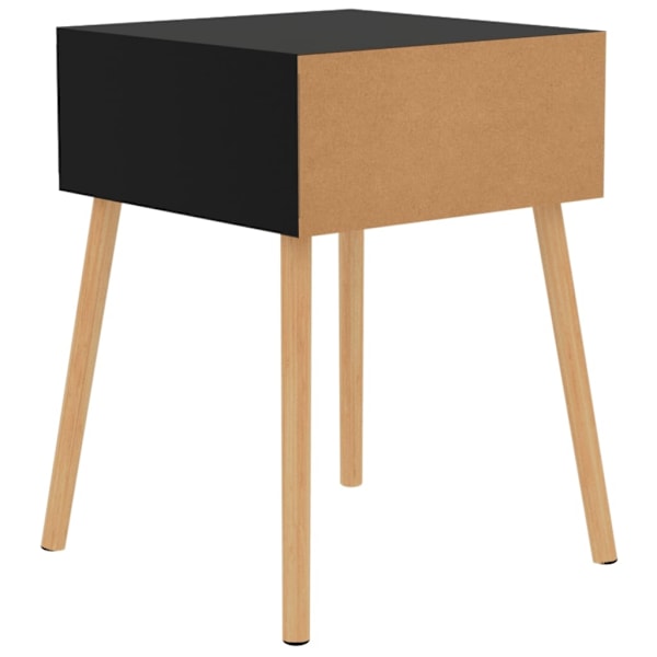 vidaXL Sängbord svart högglans 40x40x56 cm konstruerat trä Svart