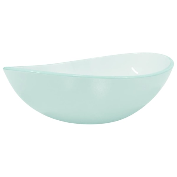 vidaXL Handfat härdat glas 54,5x35x15,5 cm frostat Kräm