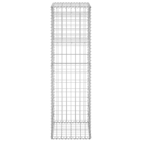 vidaXL Gabionkorgar 2 st stolpformade 40x40x140 cm järn Silver