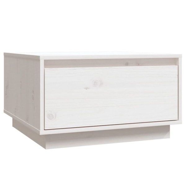 vidaXL Soffbord vit 55x56x32 cm massiv furu Vit