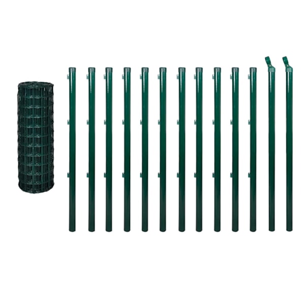 vidaXL Eurofence stål 25x1,2 m grön Grön
