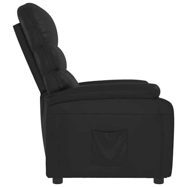 vidaXL Reclinerfåtölj svart konstläder Svart