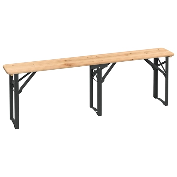 vidaXL Bargrupp 3 delar hopfällbar massiv gran Brun