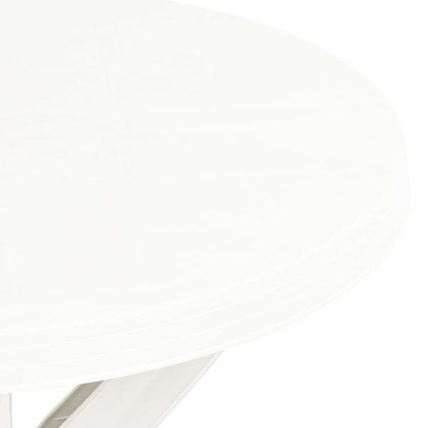 vidaXL Cafébord vit Ø70 cm plast Vit