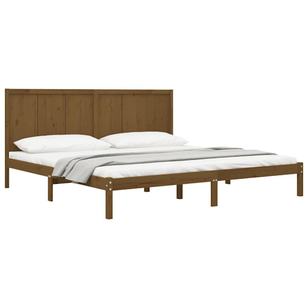 vidaXL Sängram honungsbrun massiv furu 200x200 cm Brun