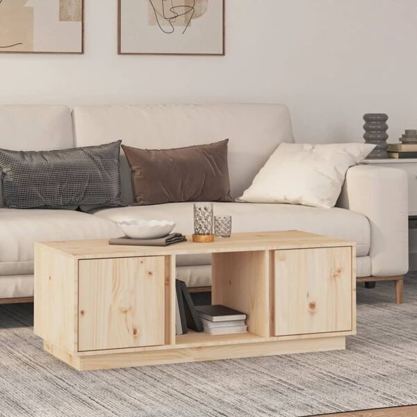 vidaXL Soffbord 110x50x40 cm massiv furu Brun
