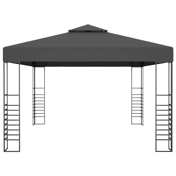 vidaXL Paviljong med ljusslinga LED 3x4 m antracit Antracit
