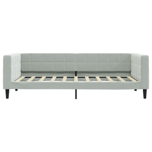 vidaXL Dagbädd med madrass ljusgrå 90x190 cm sammet Grå