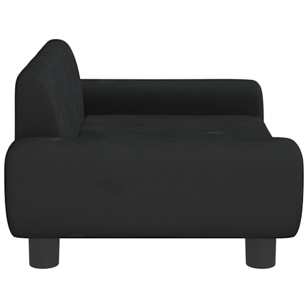 vidaXL Hundbädd svart 70x45x33 cm sammet Svart