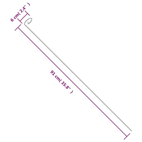 vidaXL Växtstöd 20 st mörkgrön 91 cm stål