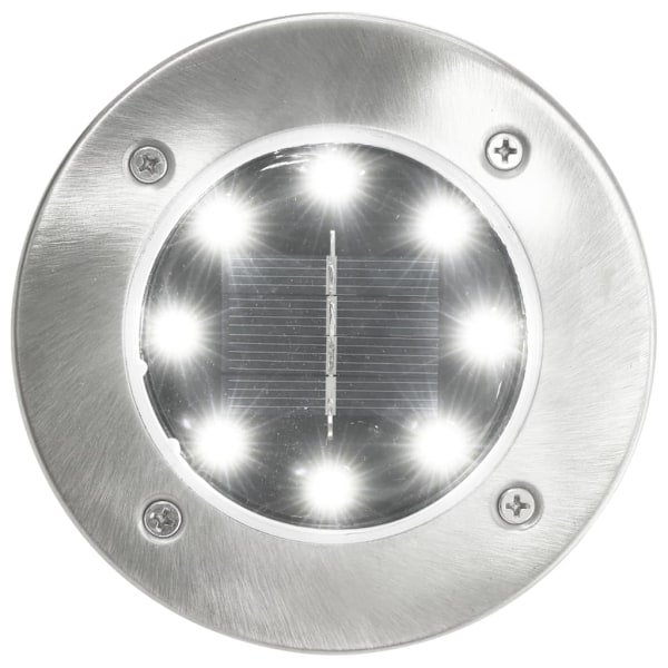 vidaXL Marklampor soldrivna 8 st LED vit Vit