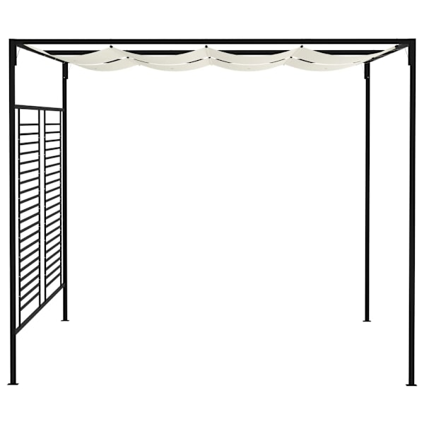 vidaXL Paviljong med infällbart tak 3x4x2,3 m gräddvit 180 g/m² Creme