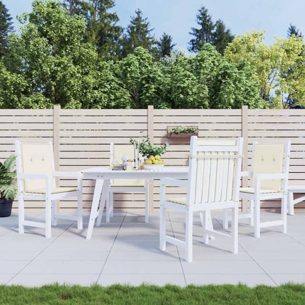 vidaXL Trädgårdsstolsdynor 4 st Gräddvit 100 x 50 x 3 cm Creme