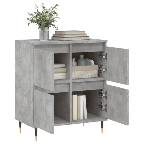 vidaXL Byrå betonggrå 60x35x70 cm konstruerat trä Grå