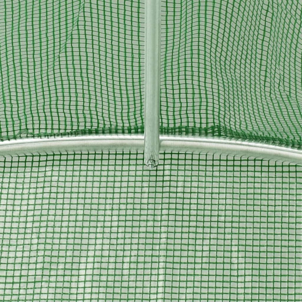 vidaXL Växthus med stålram grön 28 m² 14x2x2 m Grön