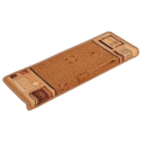 vidaXL Trappstegsmattor självhäftande 10 st 65x21x4 cm beige Beige