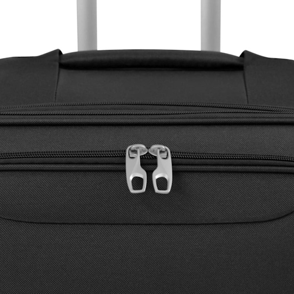vidaXL Resväskor 3 svart soft case Svart