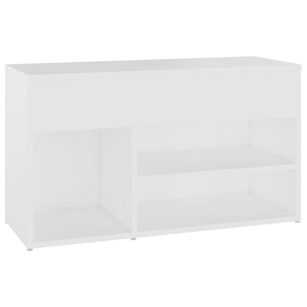 vidaXL Skobänk vit 80x30x45 cm konstruerat trä Vit