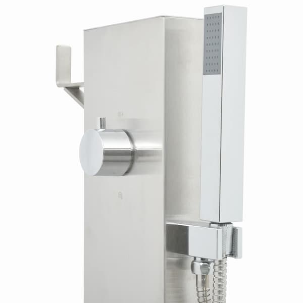 vidaXL Utedusch 110 cm rostfritt stål Silver