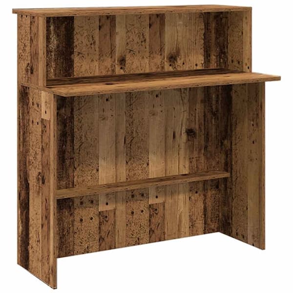 vidaXL Receptionsdisk grå sonoma 200x50x103,5 cm konstruerat trä Brun